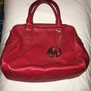 Red Michael Kors purse